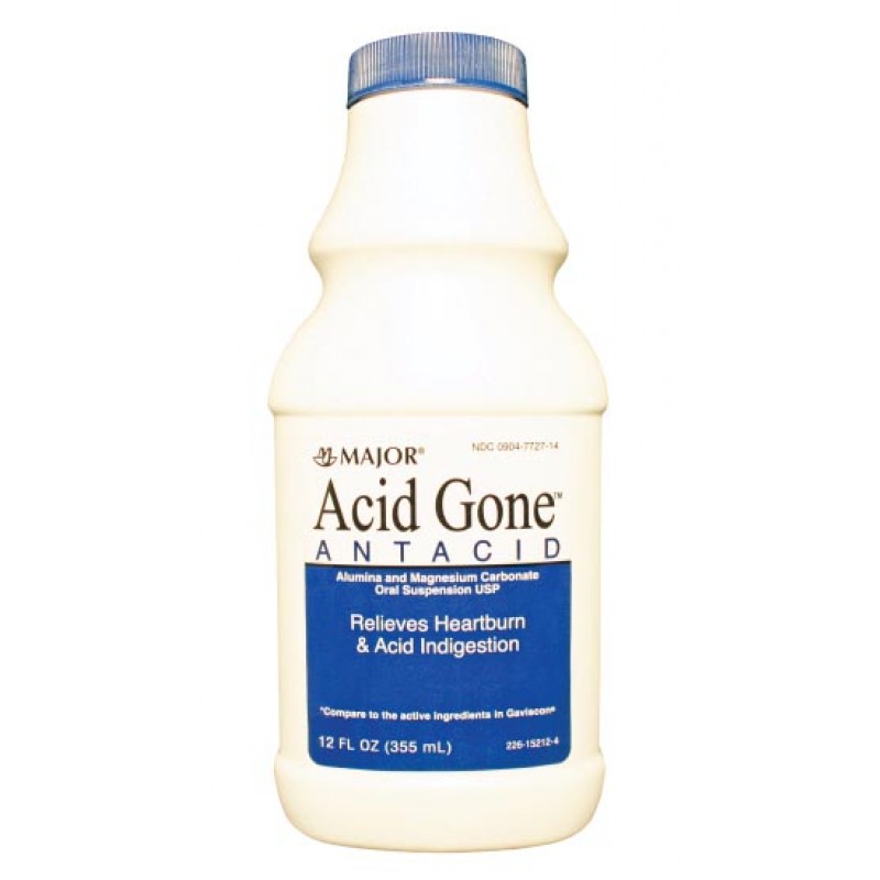 Major Pharmaceuticals 264978 Acid Gone, Liquid, 12 oz, Compare to Gaviscon®, NDC# 00904-7727-14