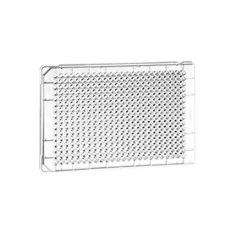 384W Small Volume™ LoBase Plate, PS, 25 µL/well, Flat Bottom, Chimney Style, Clear