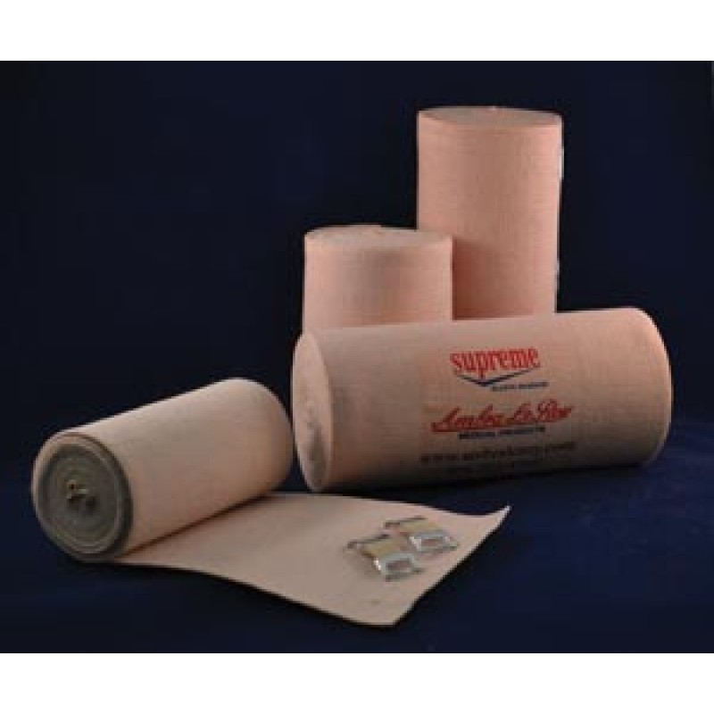 Ambra Le Roy 71450 Premium Elastic Bandage, Orthopedic, 4" x 5 yds (Stretched) with Elastic Stretch Clips, Beige, Latex Free (LF), 10/bx, 5 bx/cs