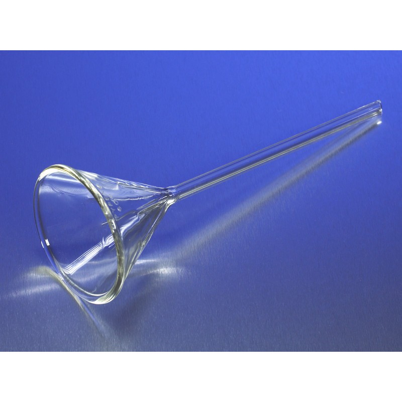Corning 6160-75 PYREX® 75 mm Diameter 60° Angle Fluted Funnel with Long Stem
