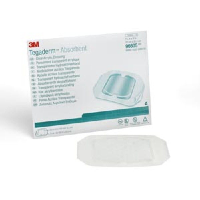 3M Health Care 90805 Dressing, Large Square, Pad Size 5.9" x 6", Overall Size 7.9" x 8", 10/bx, 4 bx/cs (Continental US+HI Only)