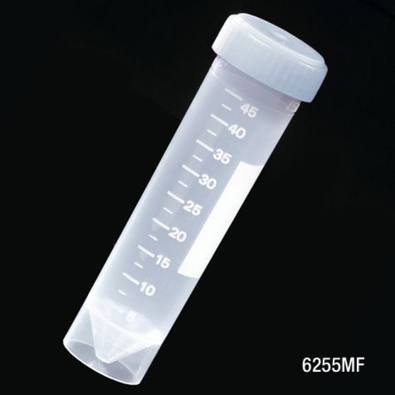 6255MF Globe Scientific 50 mL Centrifuge Tube, Natural, Sterile, Skirted