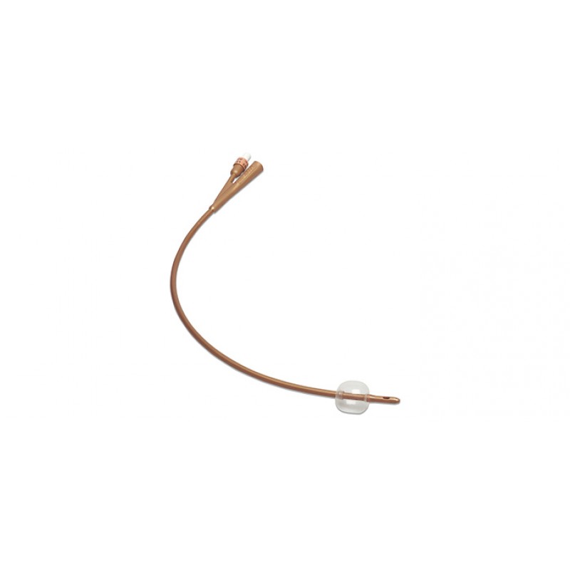 Dover™ Urinary Catheter, 18FR, 30 ml, 2-Way, Foley, Silver Coated Silicone, Rounded Tip, Urethral Urinary Catheter, 10/ct, 1 ct/cs (Continental US Only)