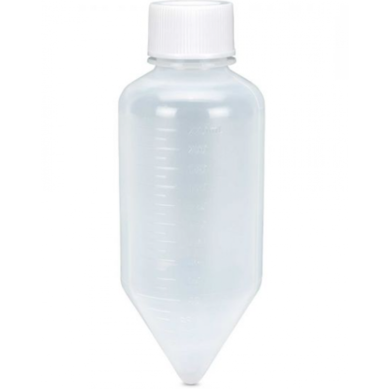 6336 Globe Scientific Centrifuge Tube, 250mL Large Volume, Attached White Screw Cap, PP, 48 per Case