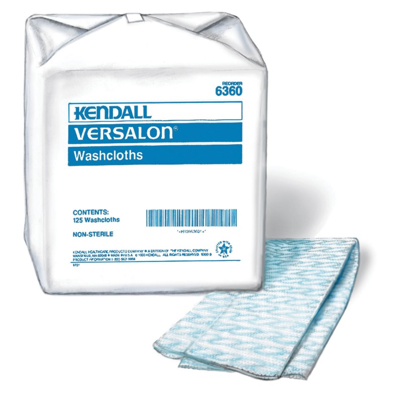 Washcloth, Apertured Finish, Blue, 9 3/8" x 13½", 125/bg, 4 bg/cs (Continental US Only)
