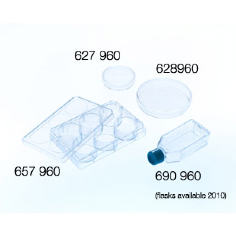 657960 Greiner-Bio 6 Well Advanced TC™ Cell Culture Microplate w/ Lid, Sterile, Clear (Individually Packaged/ 100 per Case)