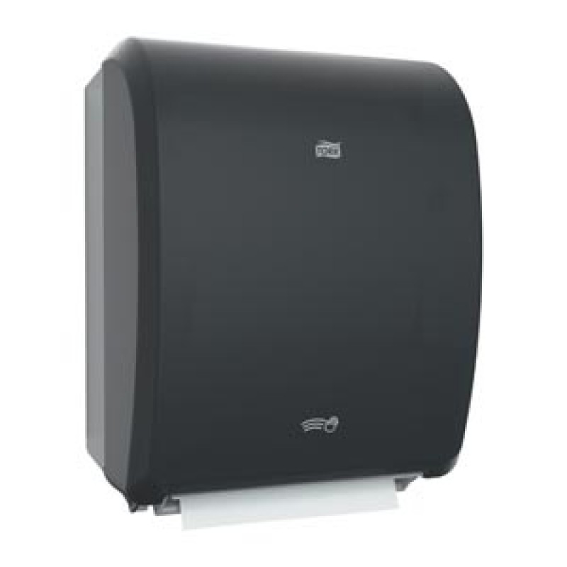 Essity Professional Hygiene North America, LLC 771728 Hand Towel Roll Dispenser, Electronic, Universal, Black, H71, Plastic, 16" x 12.3" x 9.3" (54 cs/plt)