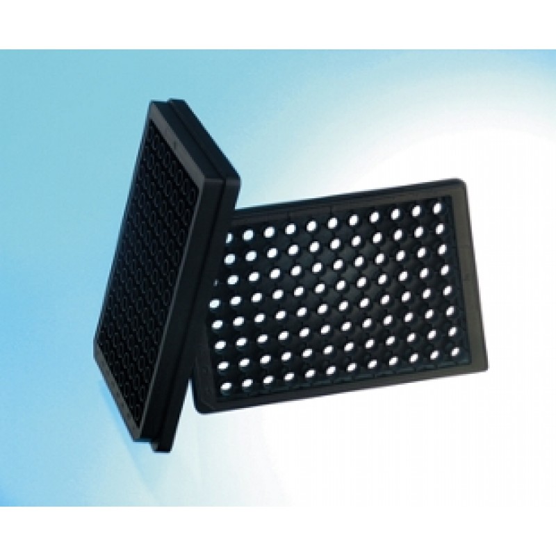 675090 Greiner-Bio CELLSTAR 96 Well Cell Culture Microplate, TC Treated, Half Area Well Bottom, µClear Transparent Bottom, Black, Sterile, Includes Lid (8 Plates/Bag, 32 Plates/Case)