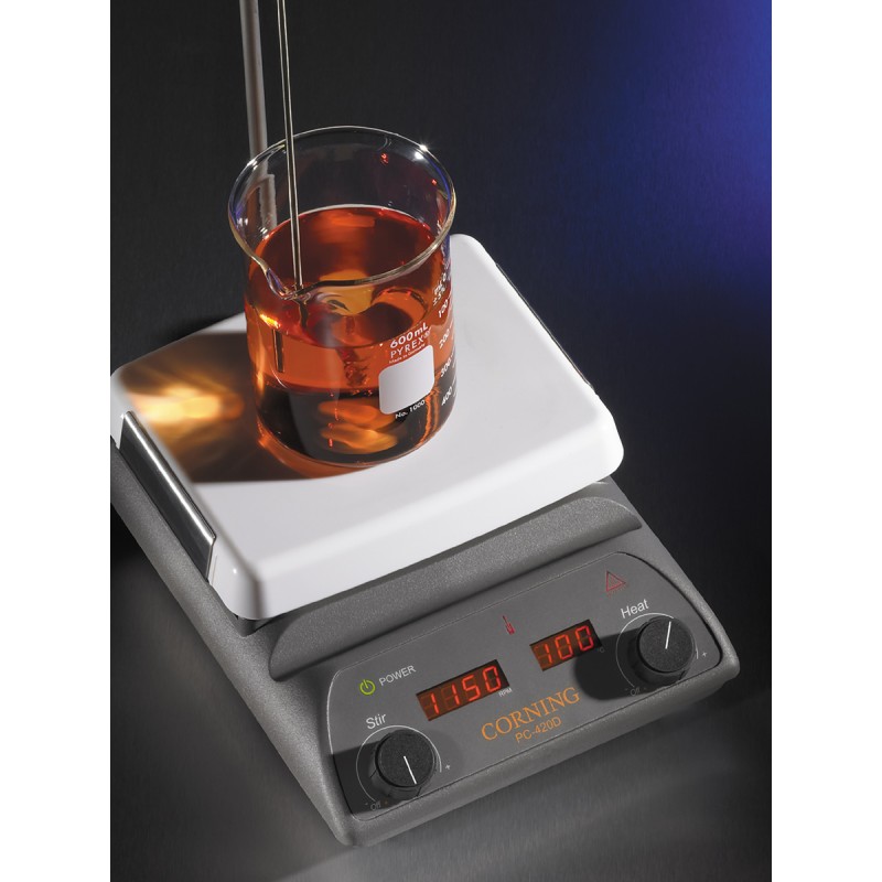 Corning 6797-420D Corning® 5 x 7 Inch Top PC-420D Stirring Hot Plate with Digital Displays, 100V/60Hz