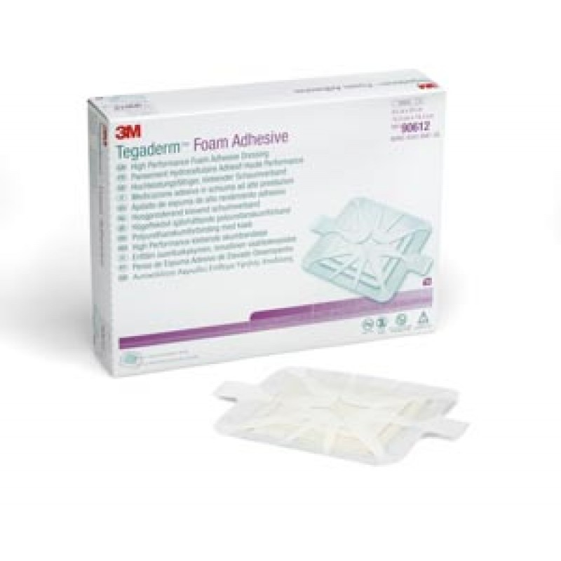 3M Health Care 90612 Foam Adhesive Dressing, 4 x 4, Square, 10/bx, 4 bx/cs (Continental US+HI Only)
