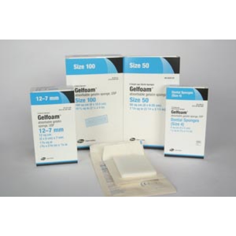 Pfizer, Inc. 1555 Absorbable Sponge, Size 100, (Rx) (Item is Non-Returnable) (US Only, Excluding IN and ND), 6/pk (24/cs, 16 cs/plt) (We must have your Wholesale Drug License on File before shipping this product) (0009-0342-01) (Item on Manufacturer Backo