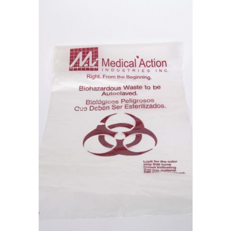 Medegen Medical Products, LLC 8-250 Bag, Clear, 24" x 36", External Indicator, Maximum Autoclave Temp. 280°F, 100/cs