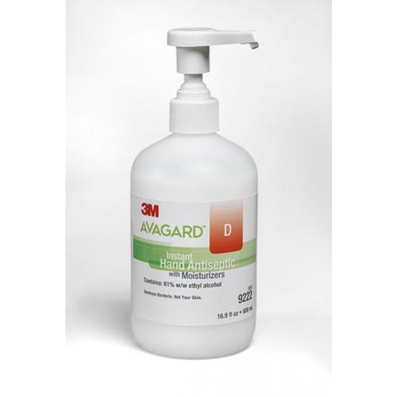 3M Health Care 9222 Instant Hand Sanitizer Antiseptic Pump Bottle, 500mL, 12/cs (Continental US+HI Only) (Item is considered HAZMAT and cannot ship via Air or to AK, GU, HI, PR, VI) (Non-Refundable; Non-Returnable; Non-Cancellable)