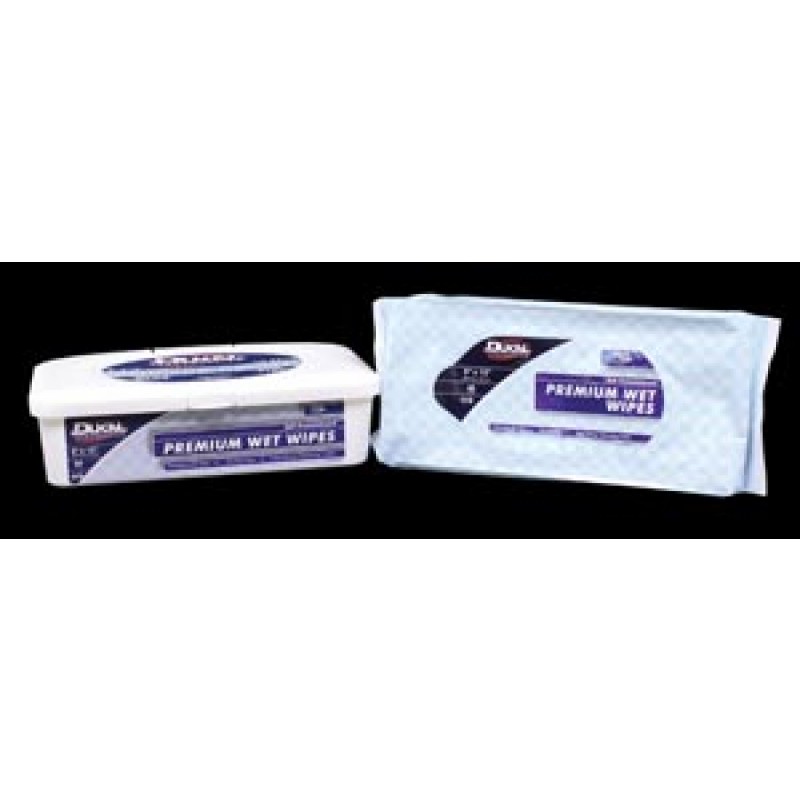 Dukal Corporation 7720 Wet Wipes, 9" x 13", Adult, 64/tub, 8 tub/cs