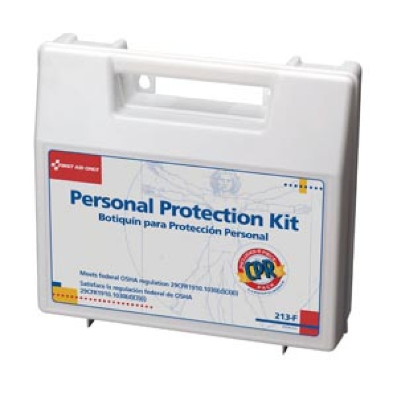 First Aid Only/Acme United Corporation 213-F BBP Spill Clean Up Apparel Kit w/ CPR Pack, Plastic Case (DROP SHIP ONLY - $150 Minimum Order)