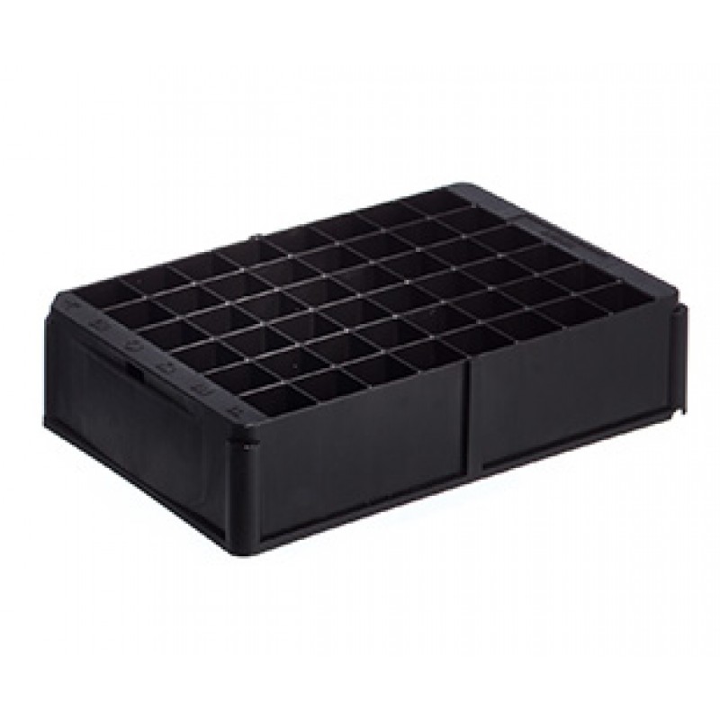 48-way Datamatrix RACK for 1, 2,4 & 5 mL Cryo.s, PP, Black w/No Lid
