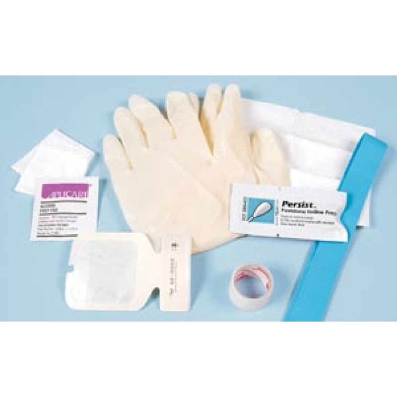 BD 386179 Kit Includes: Persist Swabstick, Tegaderm® Dressing, Frame Style, (2) 2"x2" Gauze Sponges, ¾" Roll Transpore Tape, Tourniquet, Alcohol Wipe, ID Label, Impermeable Drape, 25/bx, 8 bx/cs (Continental US Only) (Drop Ship Requires Pre-Approval)