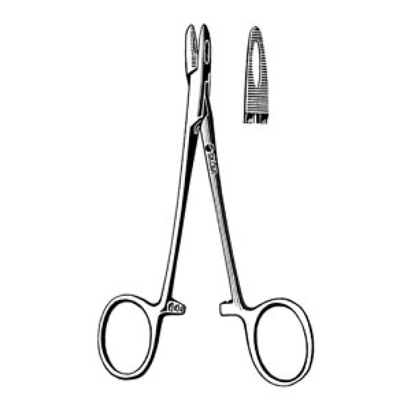 Sklar Instruments 65-6550 Collier Needle Holder, Fenestrated Jaw, 5.25" (DROP SHIP ONLY)