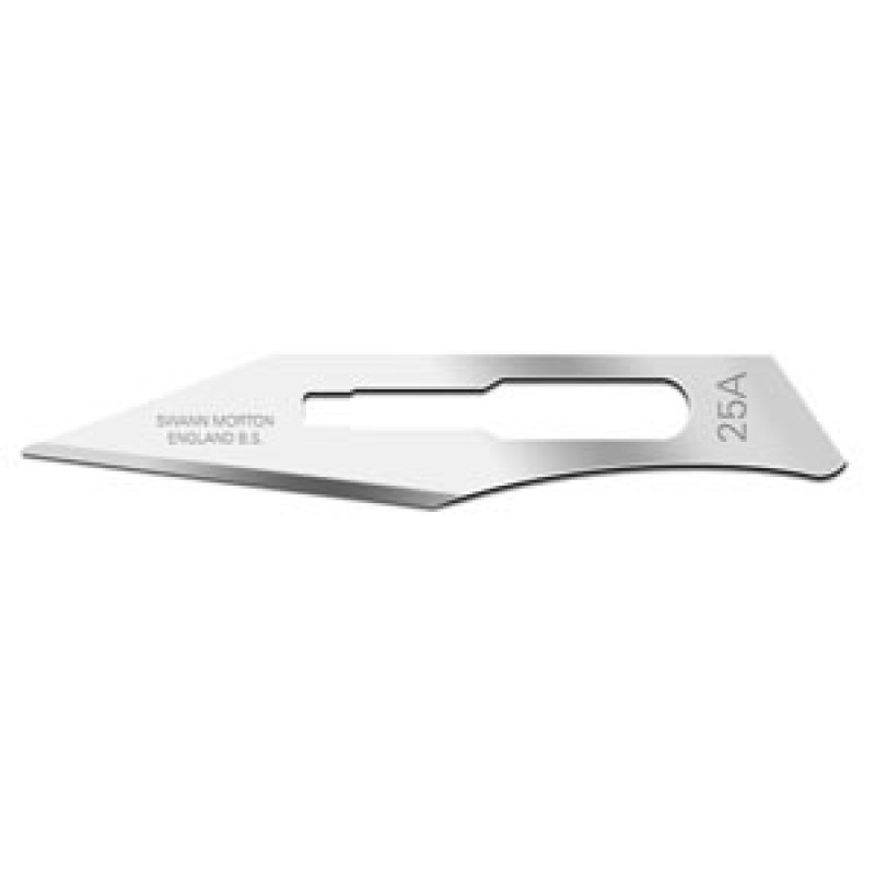 Cincinnati Surgical Company 00SM25A Blade, Swann Morton, Carbon Steel, Size 25a, Sterile, 100/bx (DROP SHIP ONLY)