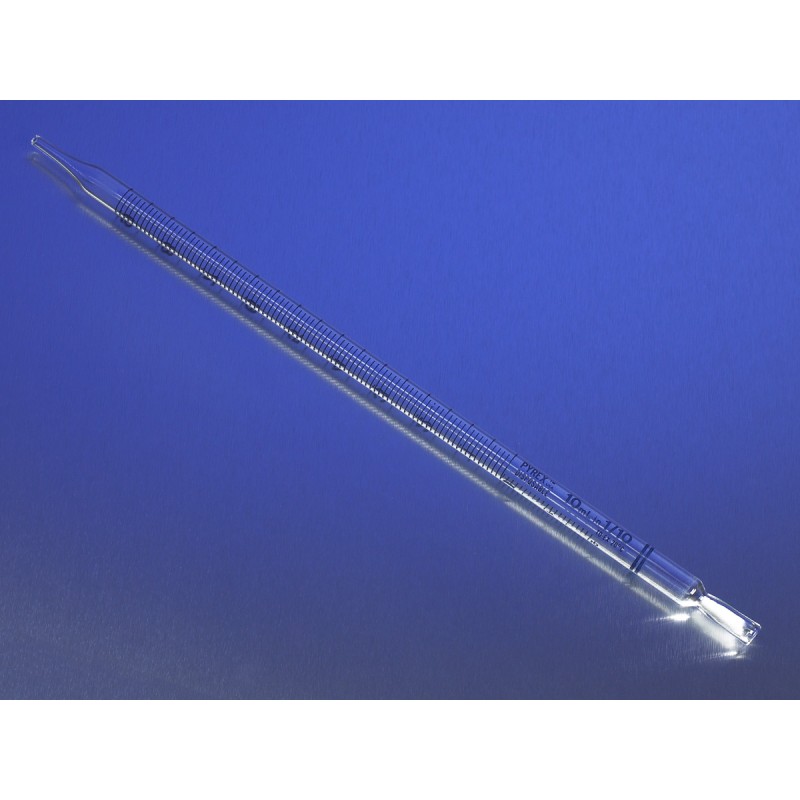 Corning 7078-1CN PYREX® 1 mL Disposable Serological Pipets, 0.01 mL Graduation Interval, TD, Multi-Pack, Sterile, Plugged