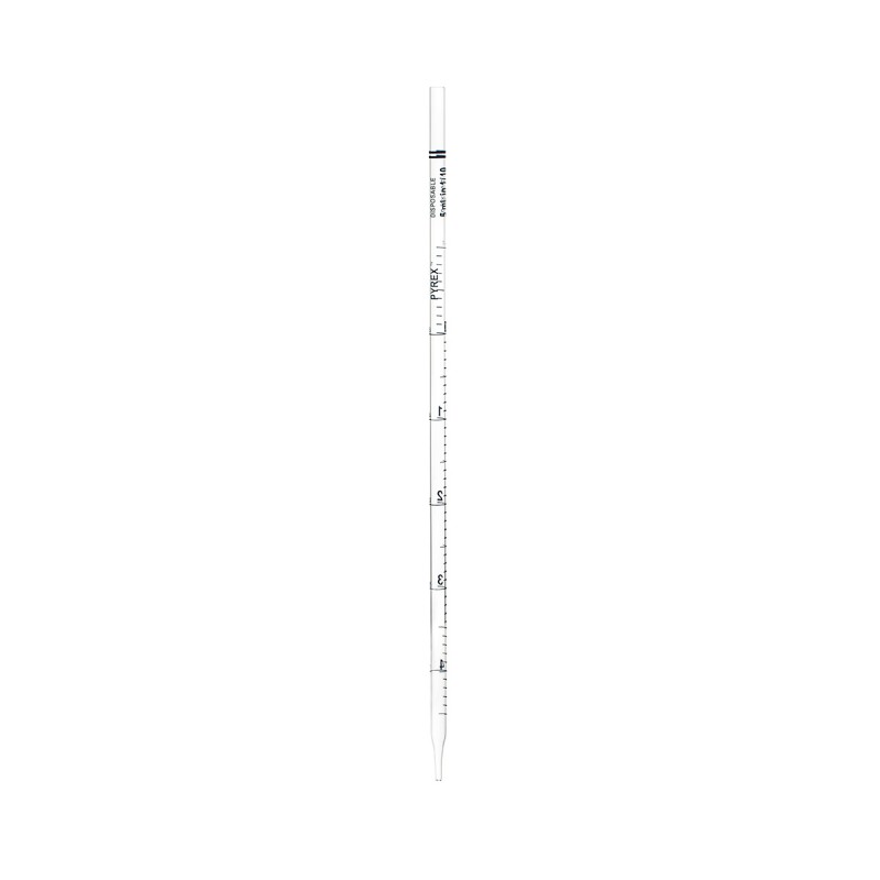 Corning 7079-5N PYREX® 5 mL Disposable Serological Pipets, TD, Bulk Pack, Non-Sterile, Unplugged