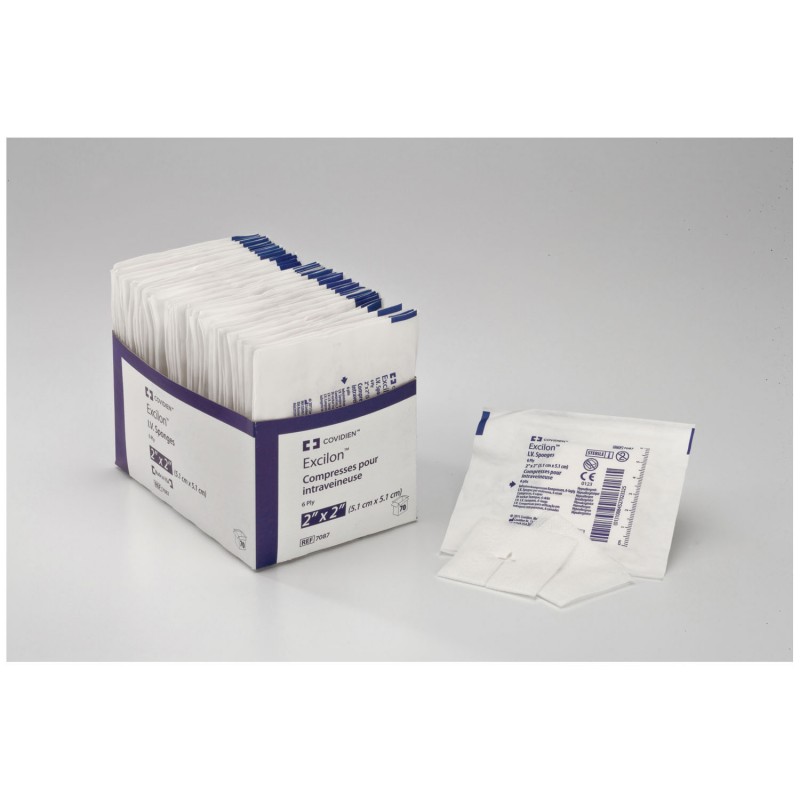 IV Sponge, 2" x 2", 6-Ply, 70/tray, 20 tray/cs (Continental US Only)