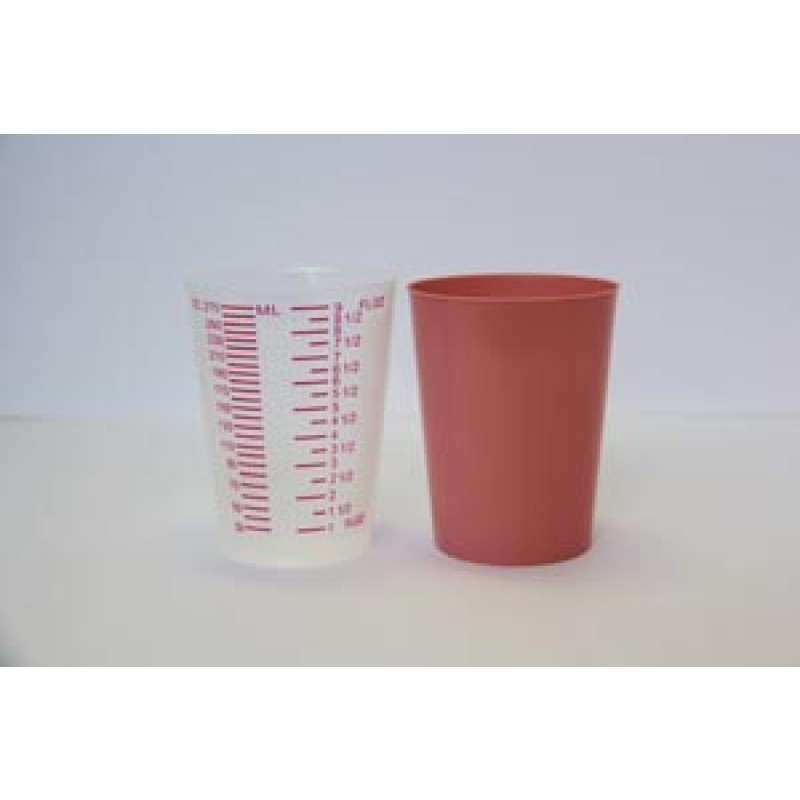 GMAX Industries, Inc. GP590 Intake Tumbler, Graduated, Red Print, Translucent, 25/slv, 20 slv/cs