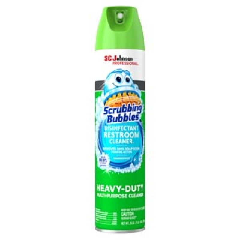 SC Johnson Consumer 313358 Scrubbing Bubbles® Disinfectant Restroom Cleaner II, Aerosol Can, 25oz 12/cs