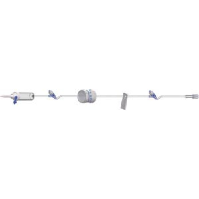 Amsino International, Inc. AFS208 IV Admin Set, 100", Flow Controller, 2 Needleless Injection Sites, 50/cs