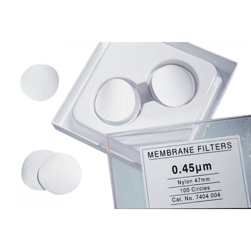 Whatman 7404-002 White Nylon Membrane Filter Pack of 100 25mm Diameter 0.45 Micron 