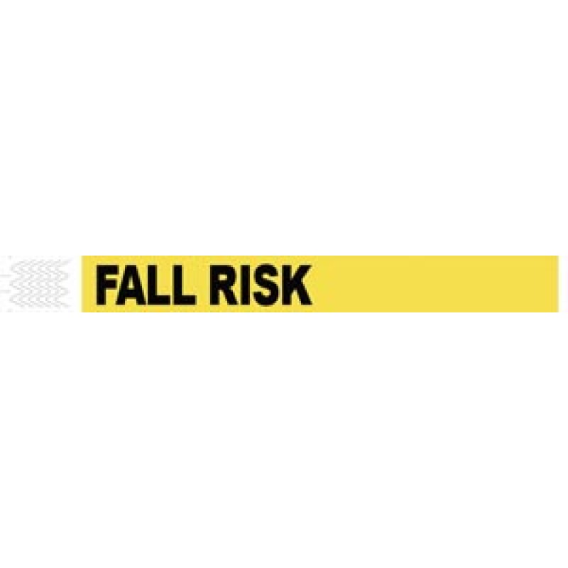 Medical ID Solutions 2006FR Wristband, Tyvek, 1", Fall Risk, Yellow, 1000/bx