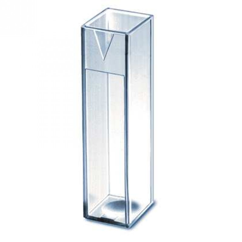 BrandTech 759071D Macro Cuvette, 4.5 mL, 10 mm, Polystyrene, 2 Clear Sides (Case of 100)