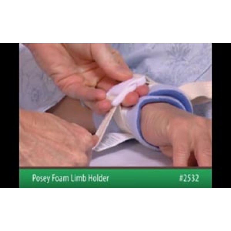 TIDI Products, LLC 2532 Posey Wrist/Ankle Restraint, One Size Fits Most, Hook and Loop/Quick Release Buckle 1-Strap, Foam, Blue (Continental US + HI Only)