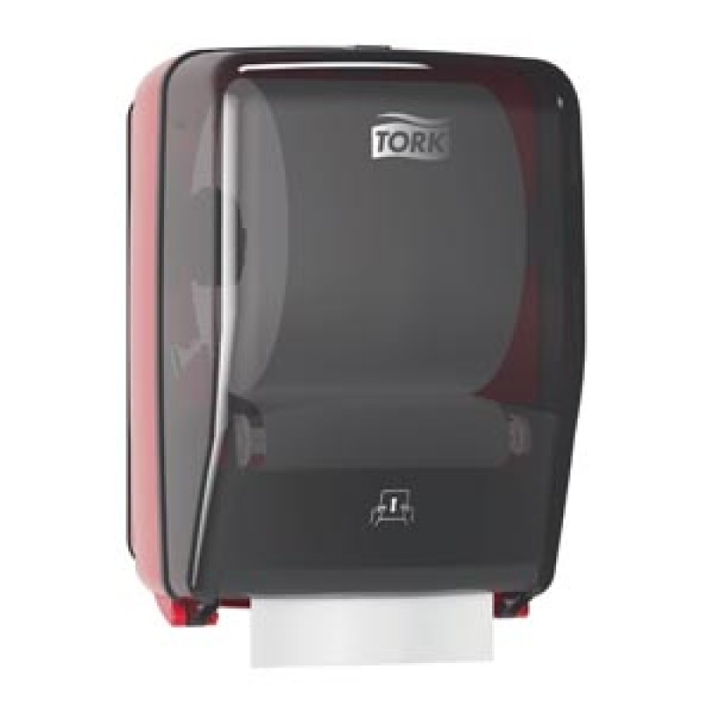 Essity Professional Hygiene North America, LLC 651228 Washstation Dispenser, Universal, Smoke/ Red, W6, Plastic, 18.1" x 12.6" x 10.6" (60 cs/plt)