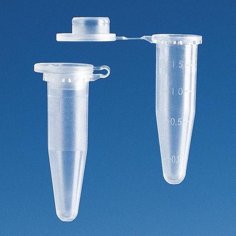BrandTech 780500-1000 1.5 mL Microcentrifuge Tubes, Clear, Case of 1000 Tubes