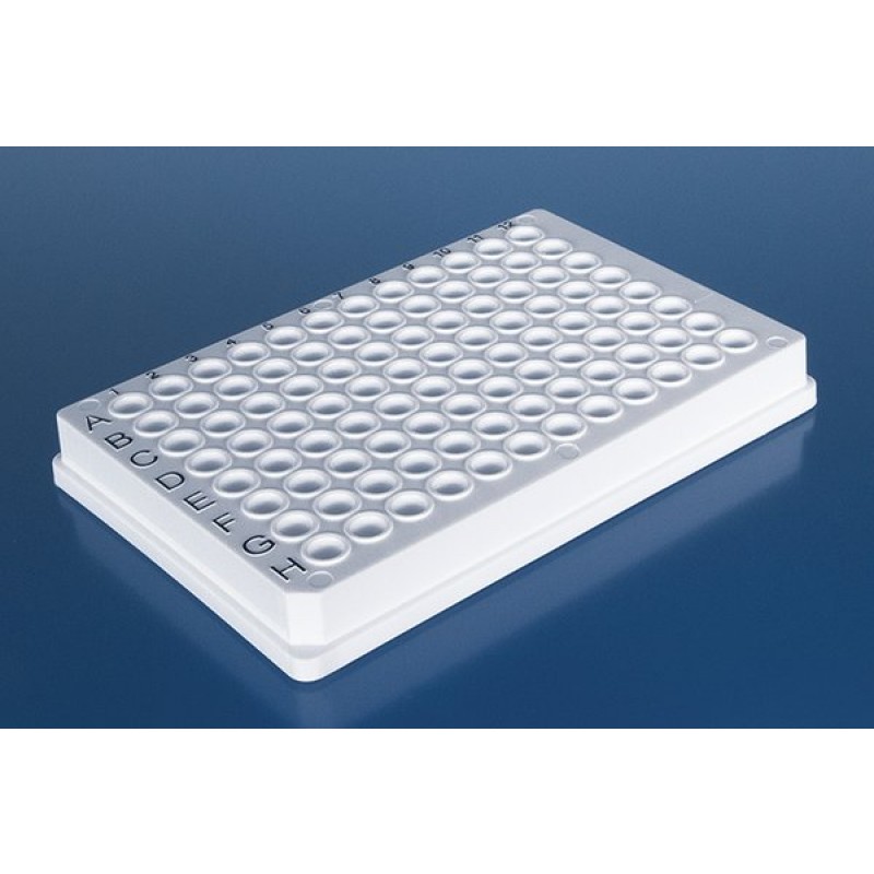 BrandTech 781378 96 Well PCR Microplate, White, Skirted, Low Profile