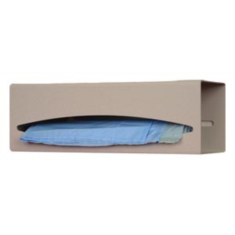 Bowman Manufacturing Company, Inc. BG001-0212 Bag Dispenser, Single, Holds One Roll of Bags up to 9" Long, Two-Way Keyholes For Vertical Or Horizontal Wall Mounting, Quartz ABS Plastic, 10 1/8"Wx 3 5/8"H x 3 15/16"D (Made in USA)