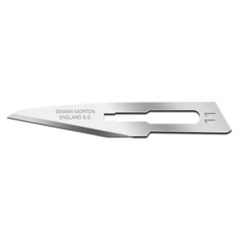 Cincinnati Surgical Company 02SM11 Blade, Swann Morton, Carbon Steel, Size 11, Non-Sterile, 100/bx (DROP SHIP ONLY)