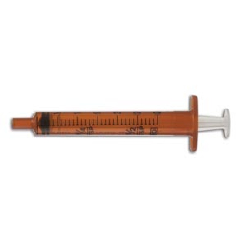 BD 305207 Oral Syringe, Amber, 1mL, Tip Cap, 100/pk, 5 pk/cs (Continental US Only) (Drop Ship Requires Pre-Approval)