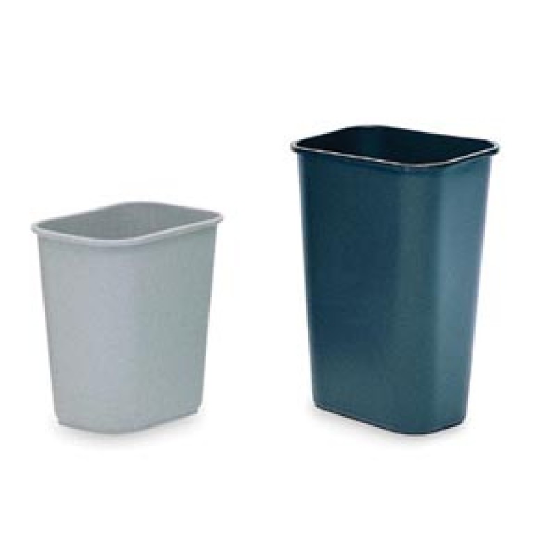 Bunzl Distribution Midcentral, Inc. 177008481 Deskside Wastebasket, Rectangular 28 1/8 Qt, Light Gray, Medium (DROP SHIP ONLY) ($500 Minimum Order Mix & Match with Prepaid Freight to Remain at $1250)