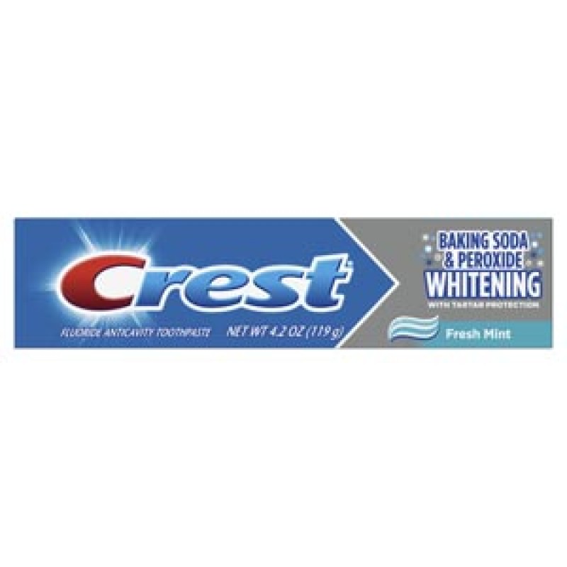 Procter & Gamble Distributing LLC 3700051306 Crest Baking Soda & Peroxide Whitening Toothpaste, 4.2oz, 24/cs (140 cs/plt)