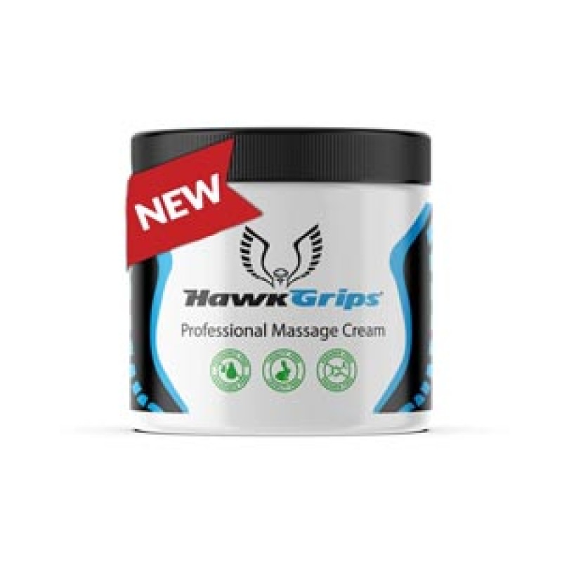 HawkGrips HGMC08 Professional Massage Cream, Unscented, 8 oz. Jar