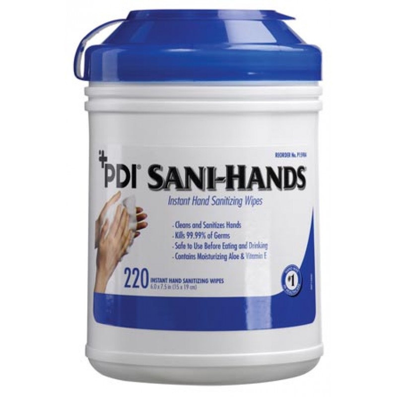 PDI - Professional Disposables, Intl. P15984 Instant Hand Sanitizing Wipe, Large, 6" x 7½", 220/can, 6 can/cs (50 cs/plt) (US Only) (Item is considered HAZMAT and cannot ship via Air or to AK, GU, HI, PR, VI) (Products cannot be sold on Amazon.com or any 