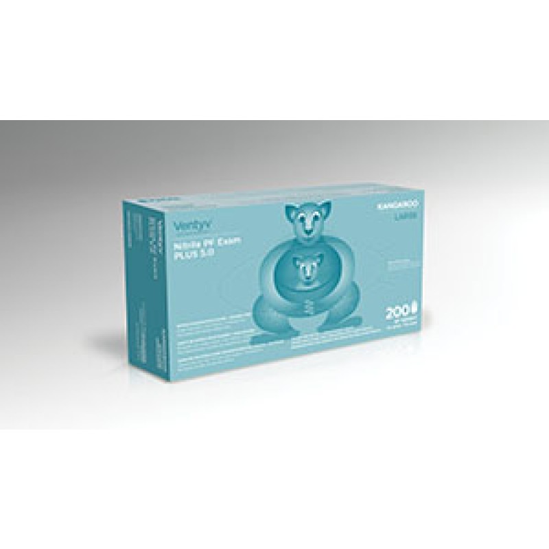 Ventyv 10336103 Glove, Exam, Nitrile, Powder-Free (PF), Textured Finger Tip, Chemotherapy Tested, Blue, Large, 200/bx, 10 bx/cs (60 cs/plt) (Continental US Only)