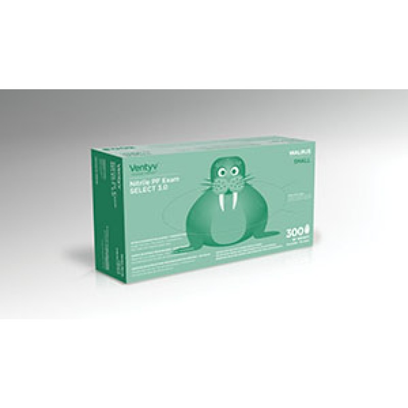 Ventyv 10346102 Glove, Exam, Nitrile, Powder-Free (PF), Polymer Coated, Textured Finger Tip, Chemotherapy Tested, Cobalt Blue, Small, 300/bx, 10 bx/cs (50 cs/plt) (Continental US Only)