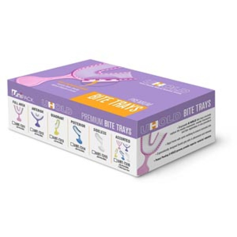 Dukal Corporation UBT-7312 U-HOLD Bite Trays, Anterior, Lavender, 35/bx