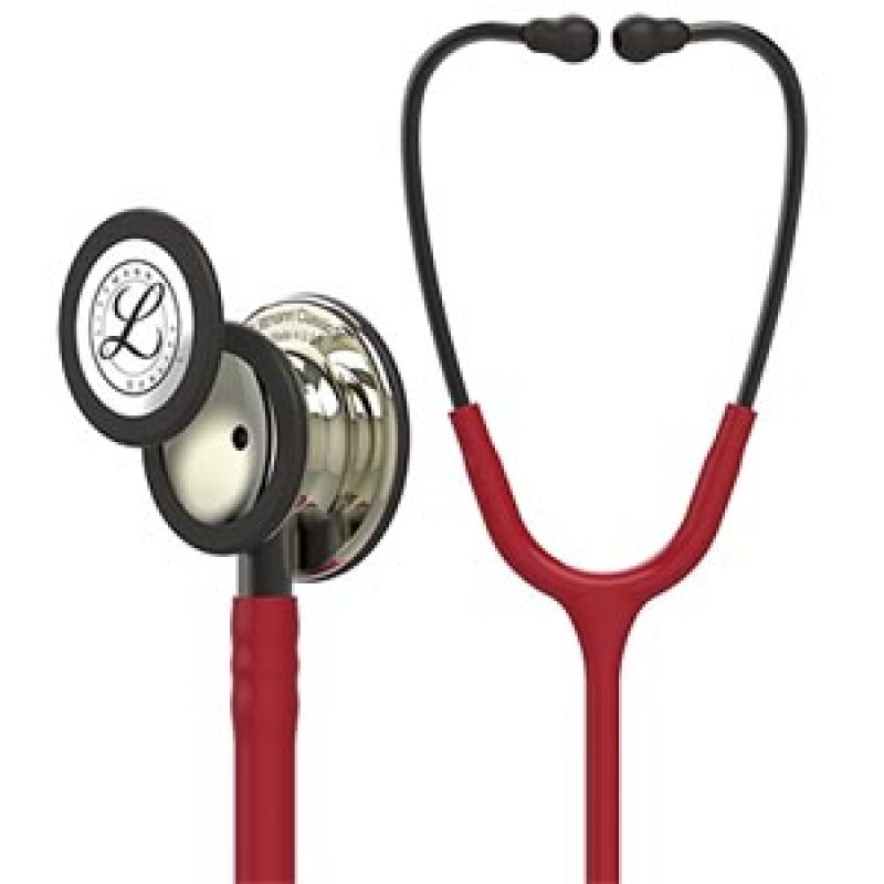 3M Health Care 5864 Stethoscope, Champagne Chestpiece, Burgundy Tubing, 27" (Continental US+HI Only) (Littmann items are only available for sale online by distributors authorized by 3M Littmann)