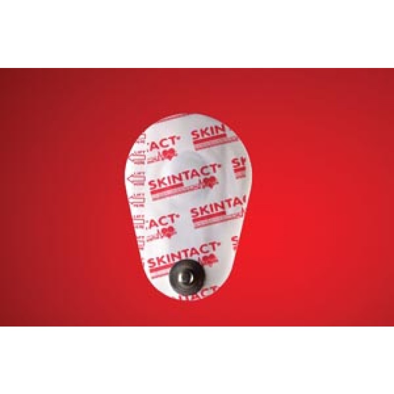 Leonhard Lang FSVB011 Stress Test ECG Electrode, 35 x 53mm, Solid Gel, Offset Snap Connector, Foam Backing, Enhanced Adhesive, 30/pch, 1200/bx