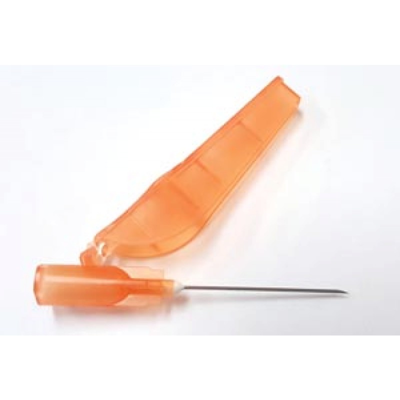 Exel Corporation 27405 Safety Hypodermic Needle, 25G x 1", 100/bx, 10 bx/cs (48 cs/plt)