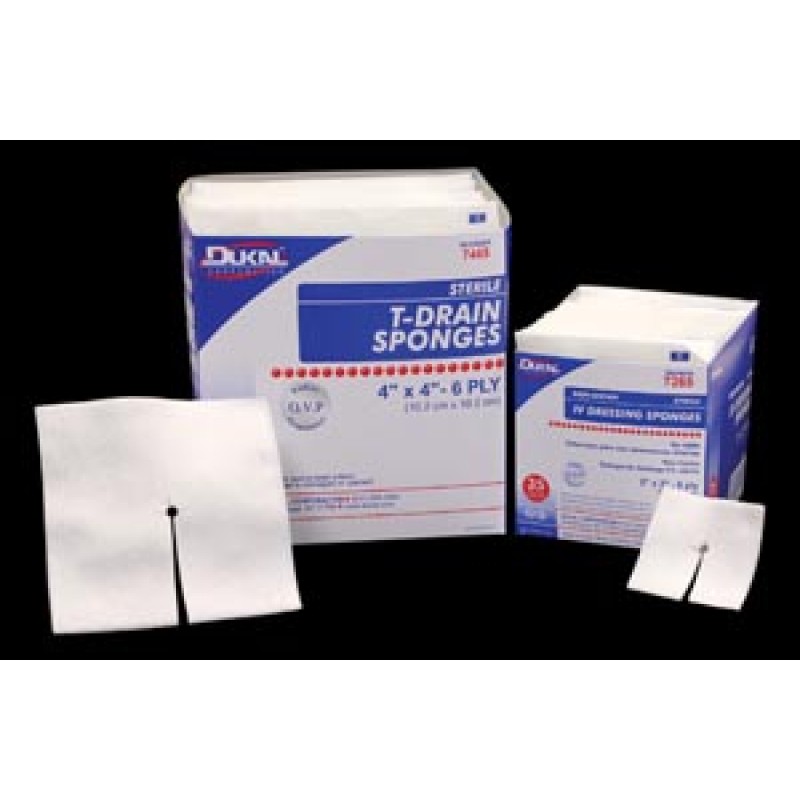 Dukal Corporation 7265 IV Sponge, 2" x 2" Sterile, 6-Ply, 2/pk, 35 pk/bx, 20 bx/cs